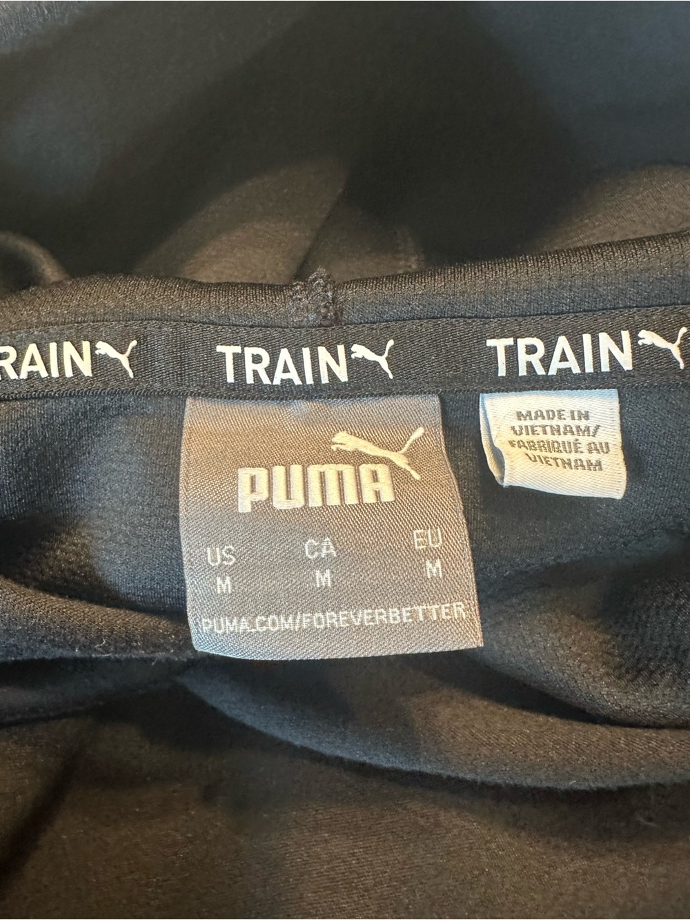 Puma Black Hoodie with White Puma Logo - Picture 3 of 4